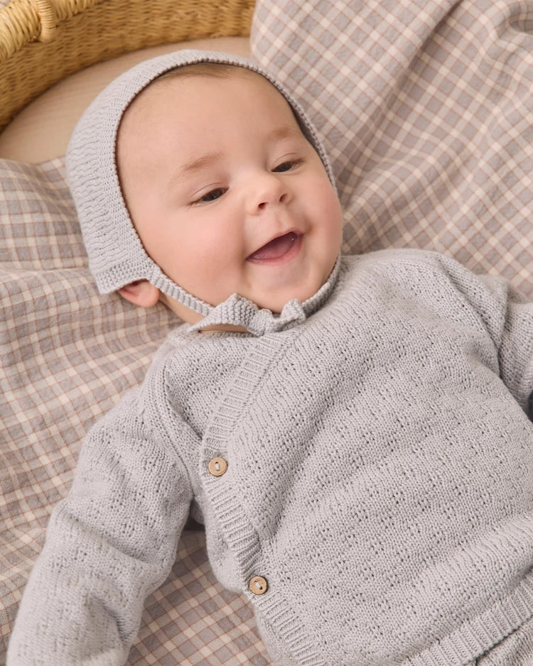 Knit Wrap Top + Pant Set | Cloud | Quincy Mae