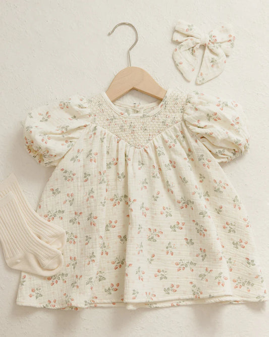 Carina Dress | Strawberries | Quincy Mae