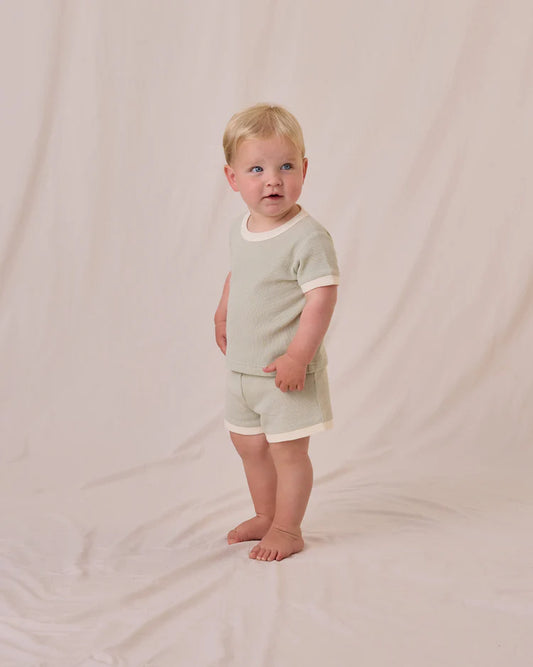Waffle Shortie Set | Mint | Quincy Mae