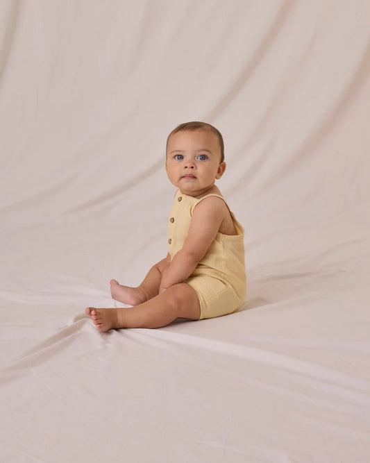 Oakley Romper | Yellow | Quincy Mae