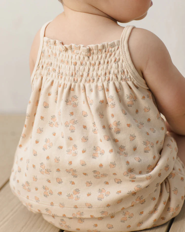 Smocked Tank + Bloomer Set | Strawberries | Quincy Mae