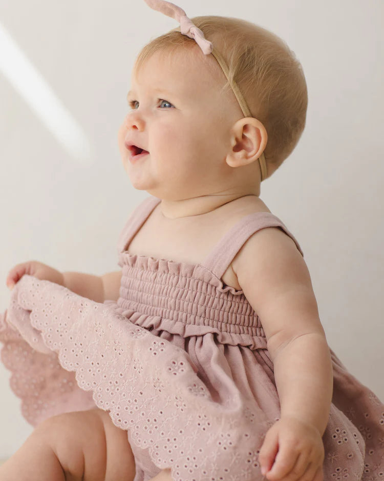 Mae Smocked Top + Bloomer Set | Mauve | Quincy Mae