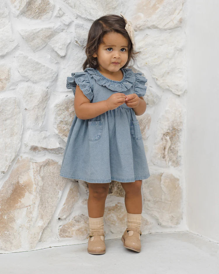 Sophie Dress | Lightweight Denim | Quincy Mae