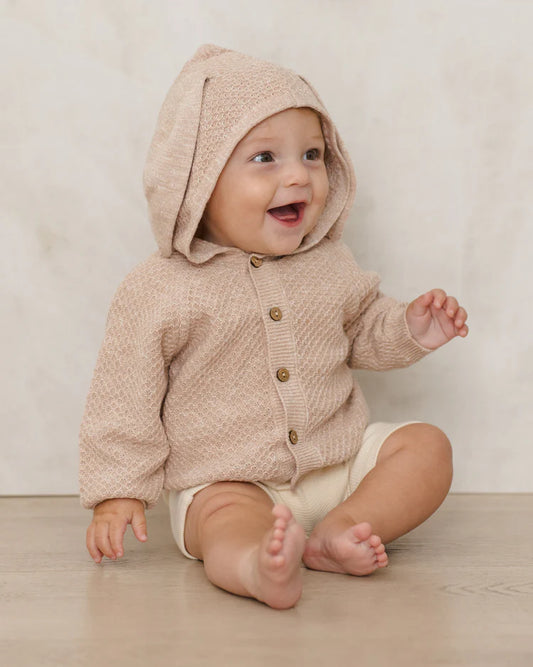 Bunny Knit Sweater | Heathered Latte | Quincy Mae