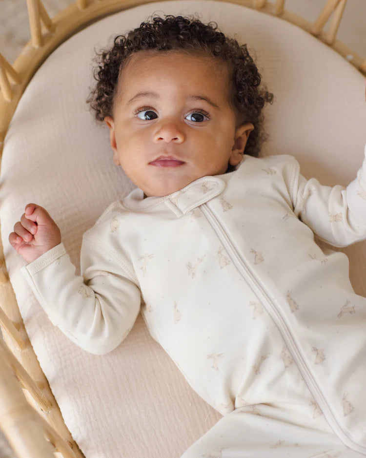 Zip Long Sleeve Sleeper Footie | Bunnies | Quincy Mae