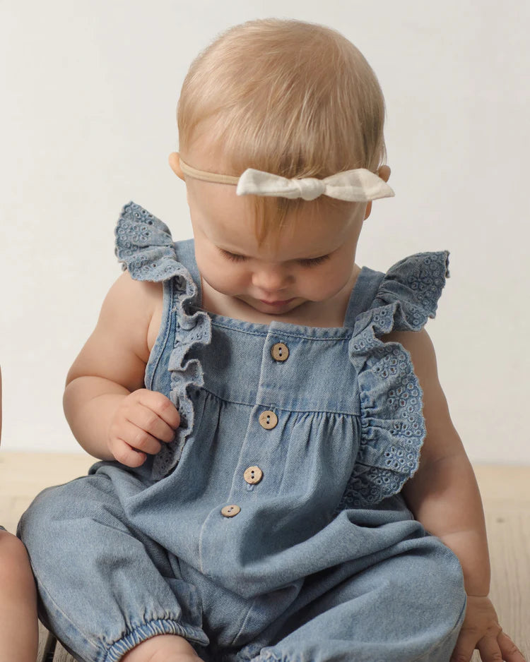 Nova Romper | Lightweight Denim | Quincy Mae