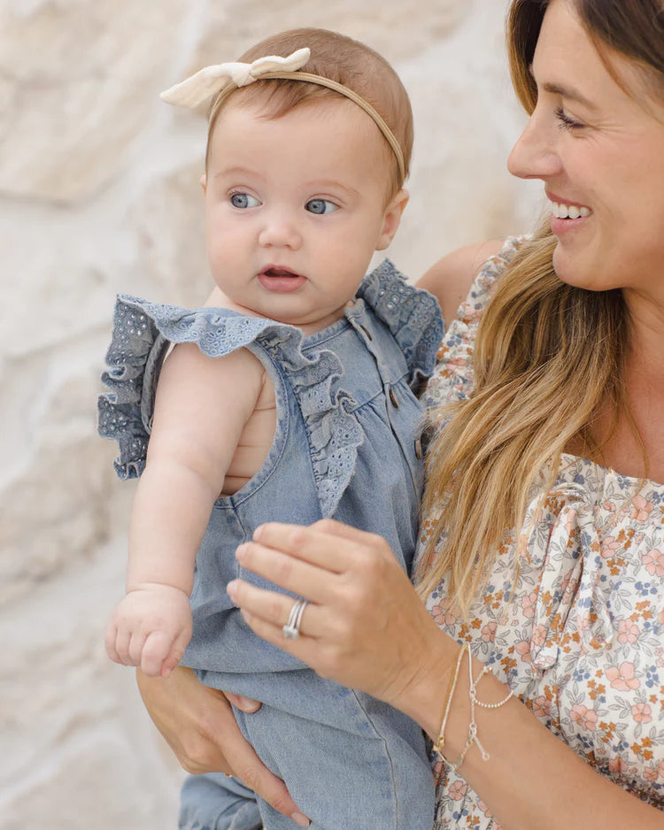 Nova Romper | Lightweight Denim | Quincy Mae