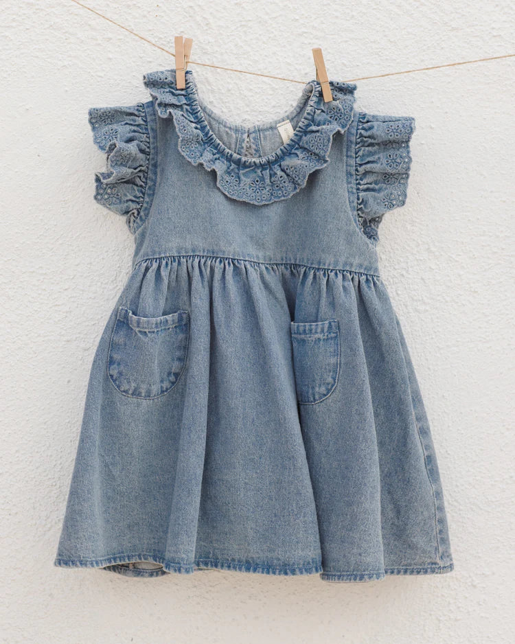 Sophie Dress | Lightweight Denim | Quincy Mae
