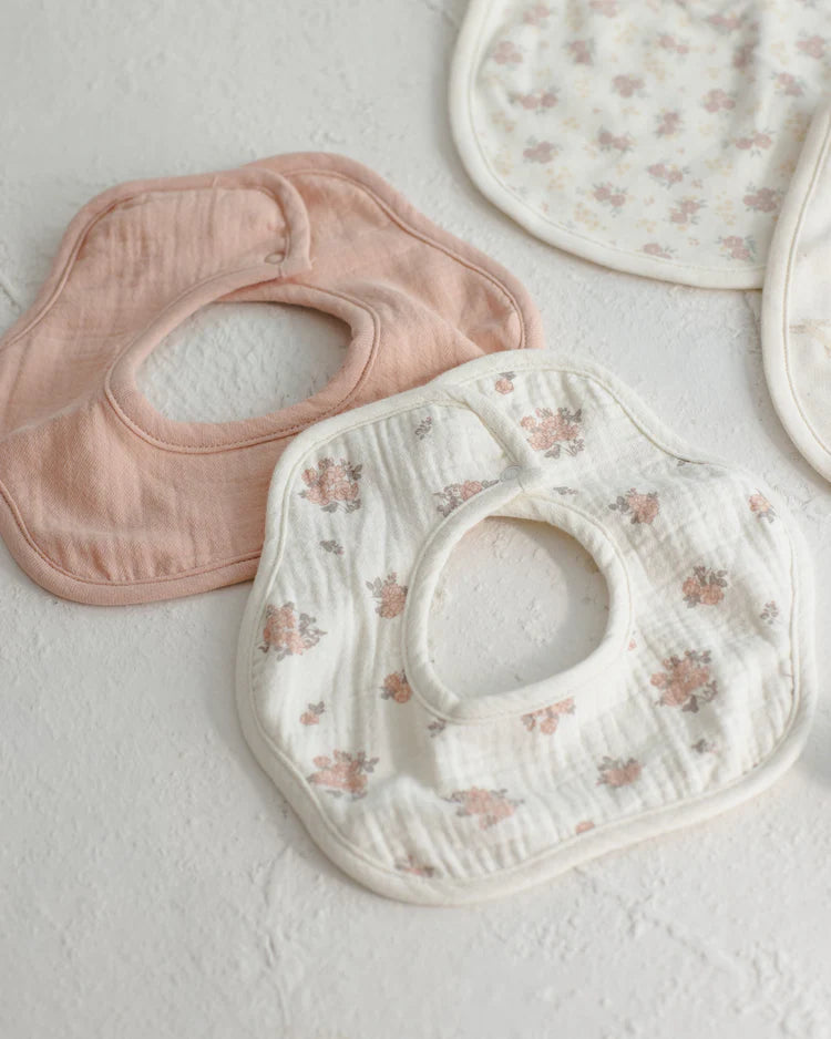 Flower Bib Pack | Garden Rose, Melon | Quincy Mae