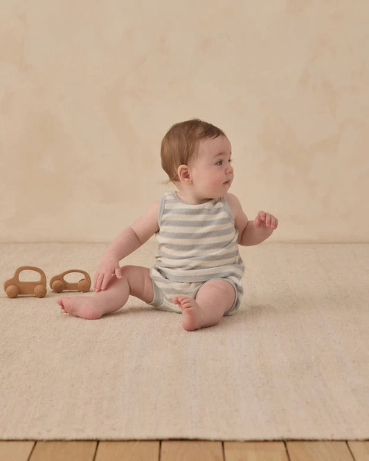 Terry Tank + Short Set | Sky Stripe | Quincy Mae