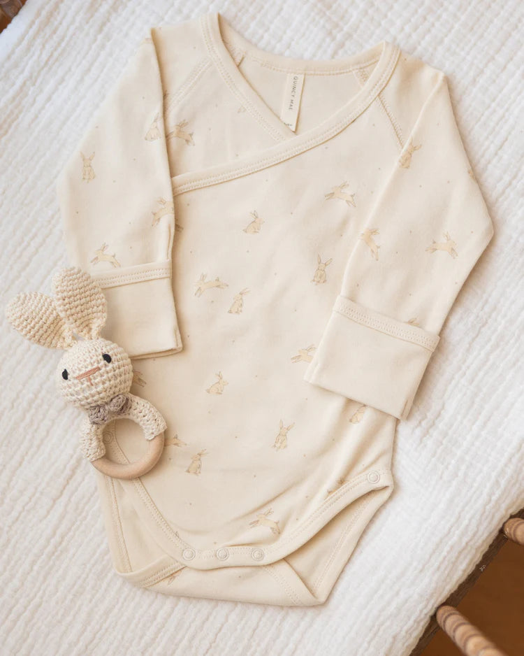 Side Snap Bodysuit | Bunnies | Quincy Mae