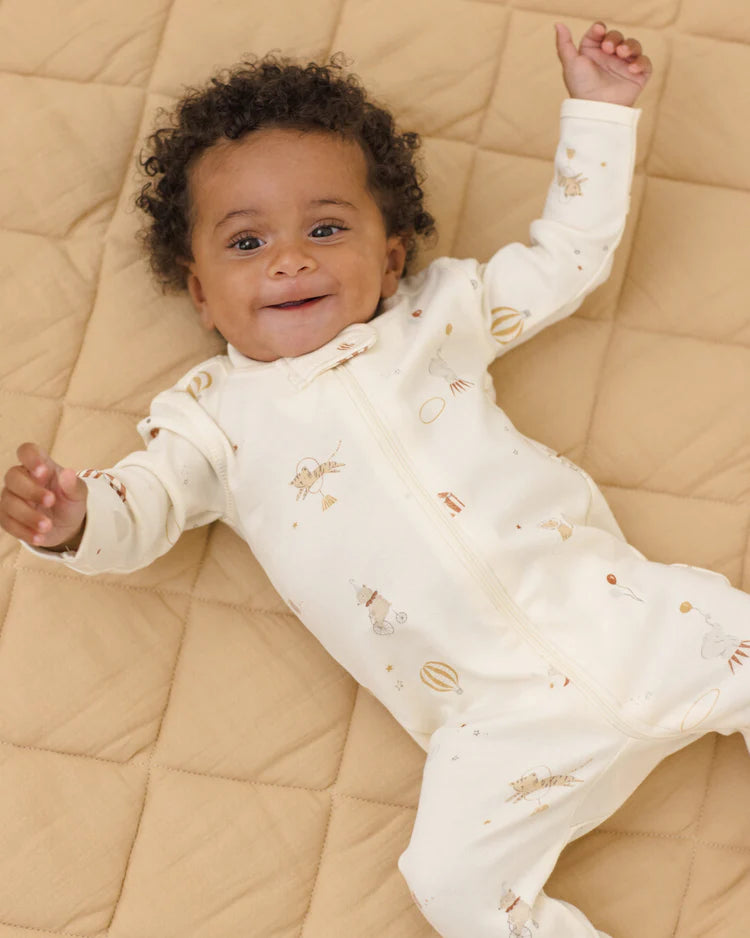 Zip Longsleeve Sleeper Footie | Carnival | Quincy Mae