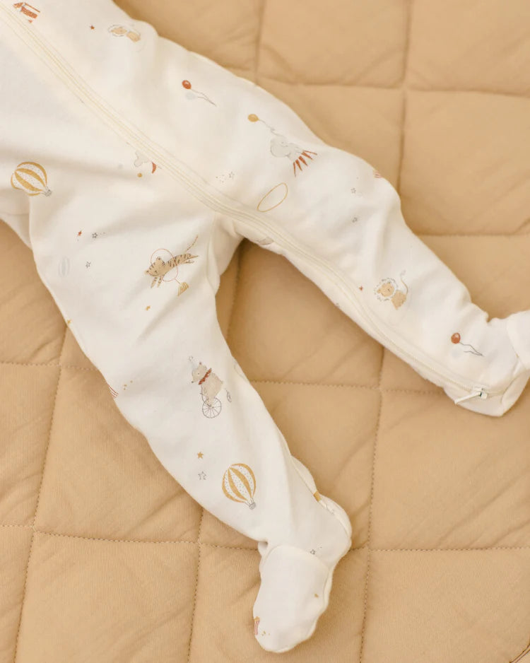 Zip Longsleeve Sleeper Footie | Carnival | Quincy Mae