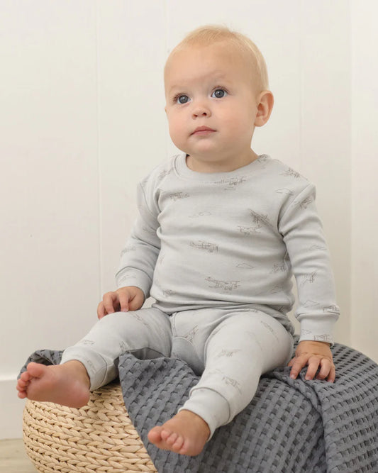 Jersey Pajama Set | Airplane | Quincy Mae
