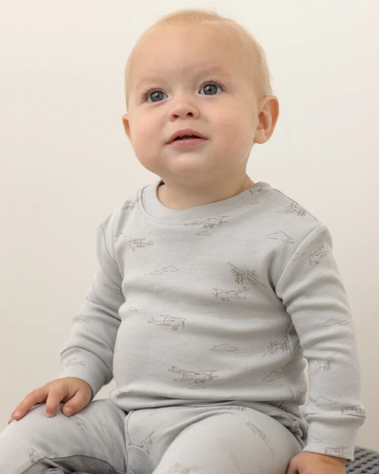 Jersey Pajama Set | Airplane | Quincy Mae