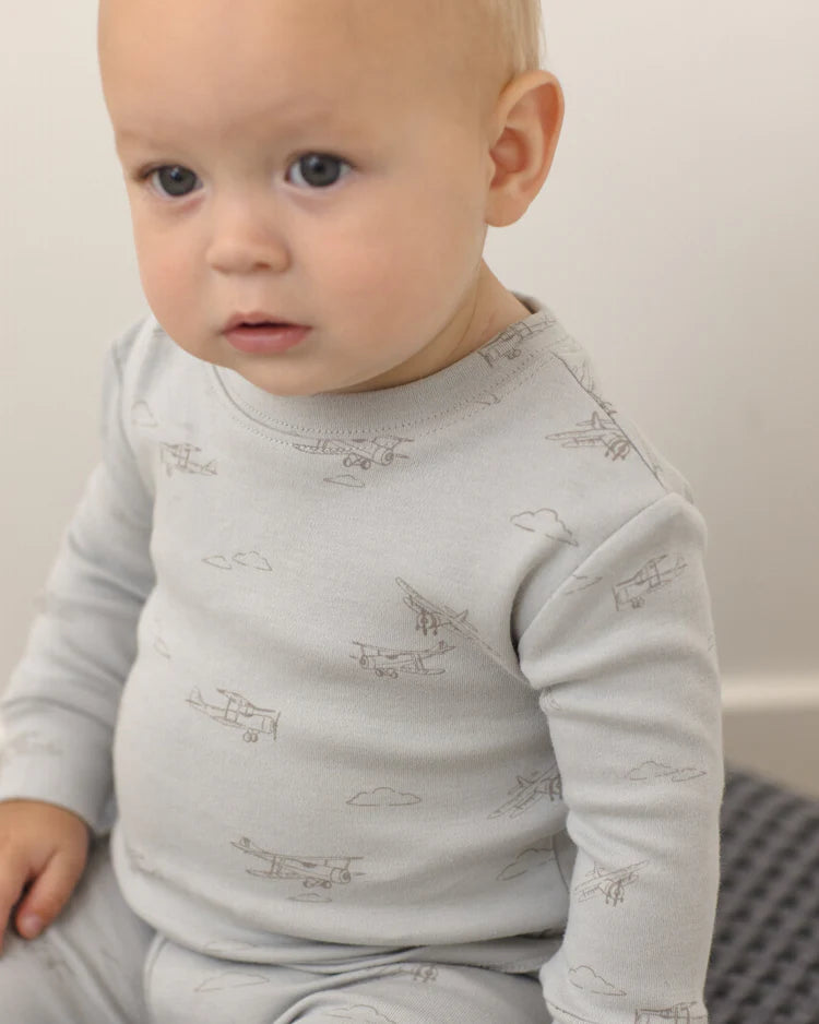 Jersey Pajama Set | Airplane | Quincy Mae