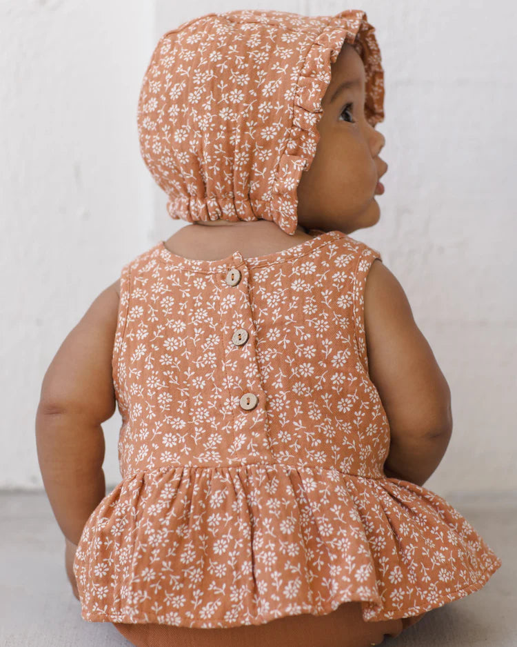 Sleeveless Peplum Set | Poppy Floral | Quincy Mae