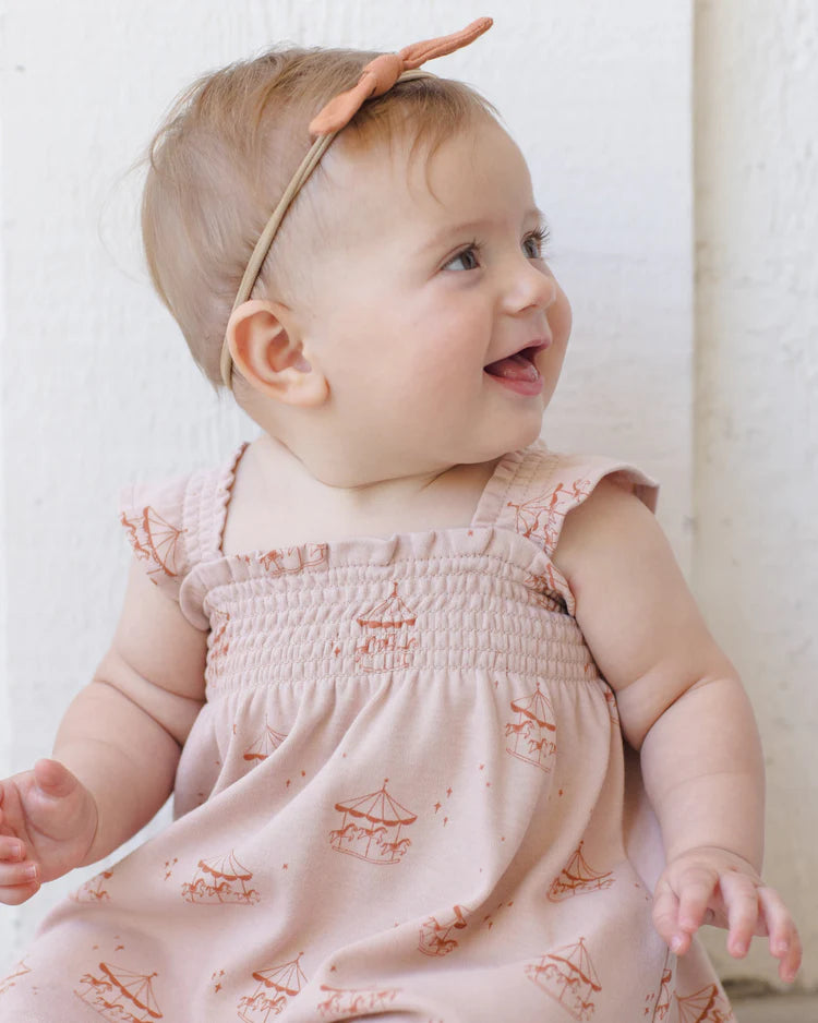 Smocked Jersey Dress | Carousel | Quincy Mae
