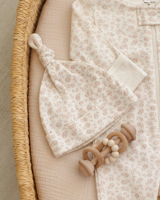 Knotted Baby Hat | Ditsy | Quincy Mae