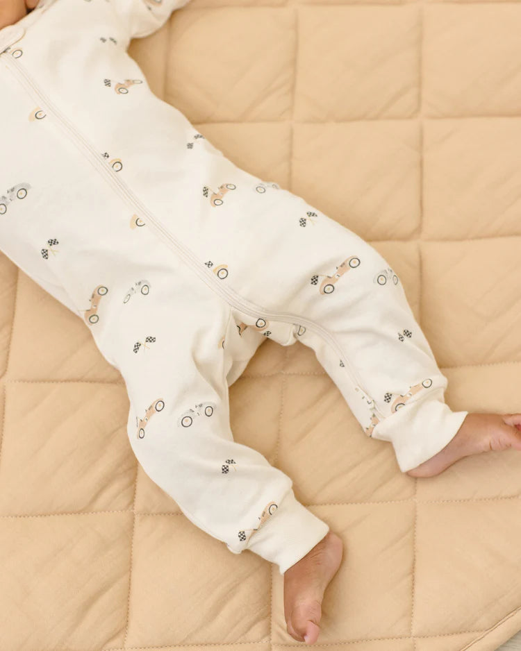 Zip Longsleeve Sleeper | Race Car | Quincy Mae