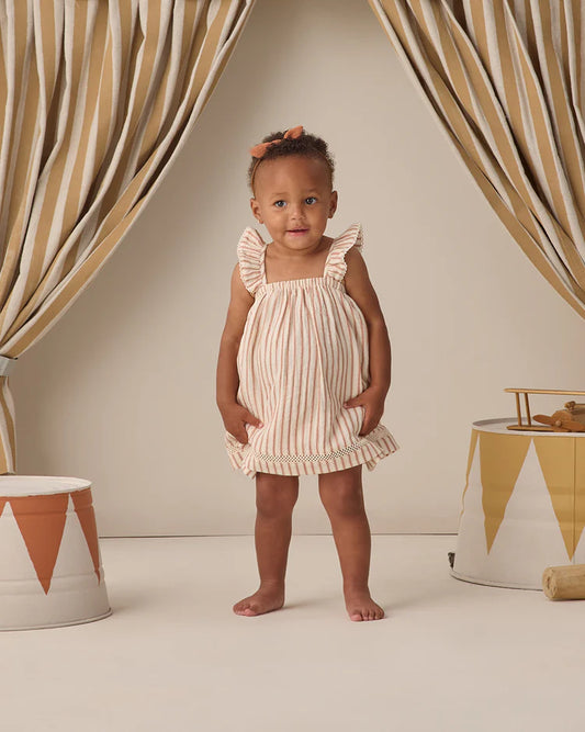 Ruffle Tank Dress | Vintage Stripe | Quincy Mae