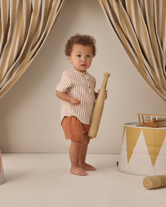 Woven Short | Poppy | Quincy Mae