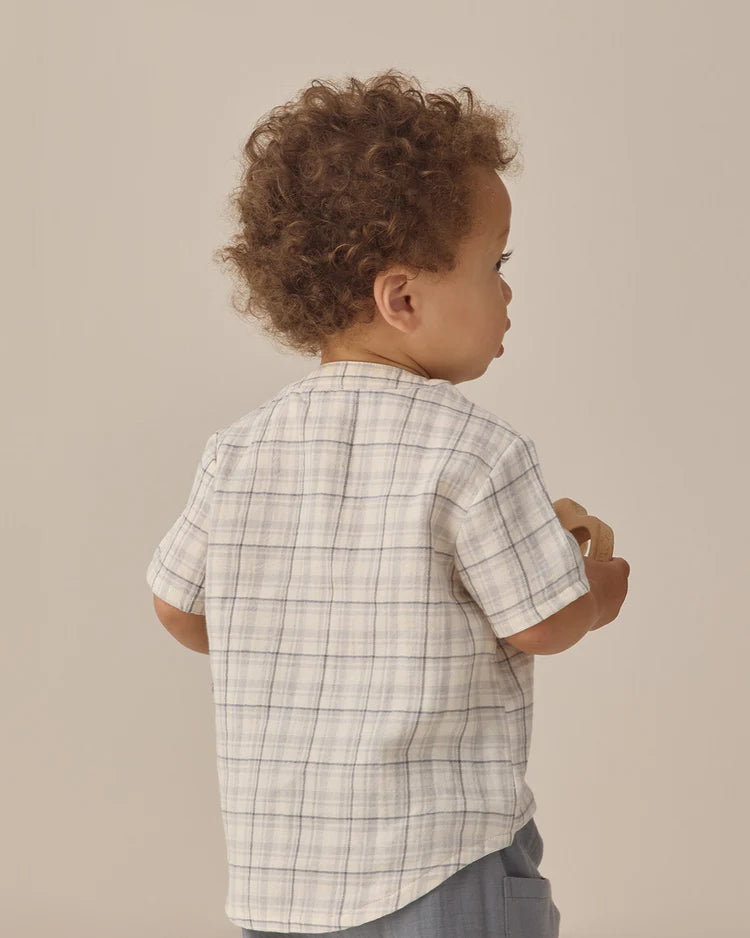 Jaxson Shirt | Blue Plaid | Quincy Mae