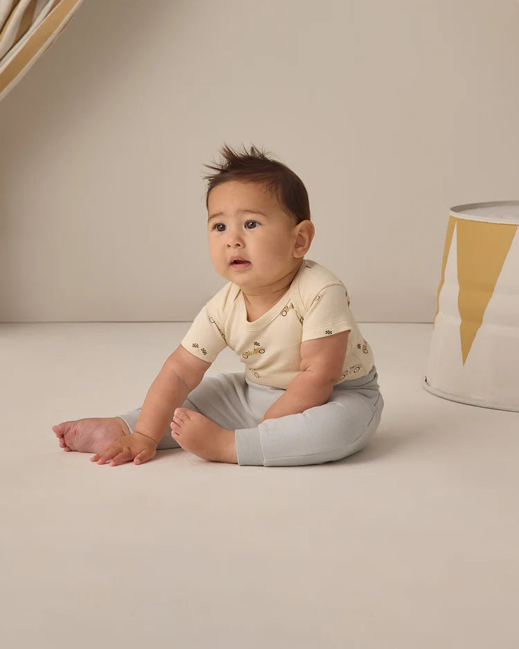Short Sleeve Bodysuit Pack | Race Car, Oat Micro Stripe | Quincy Mae