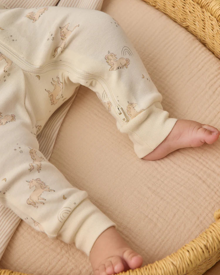 Zip Longsleeve Sleeper | Unicorns | Quincy Mae