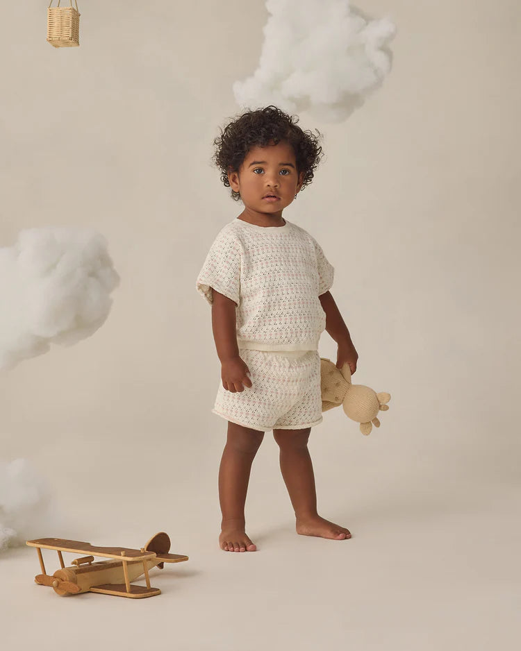 Relaxed Summer Knit Set | Ivory | Quincy Mae