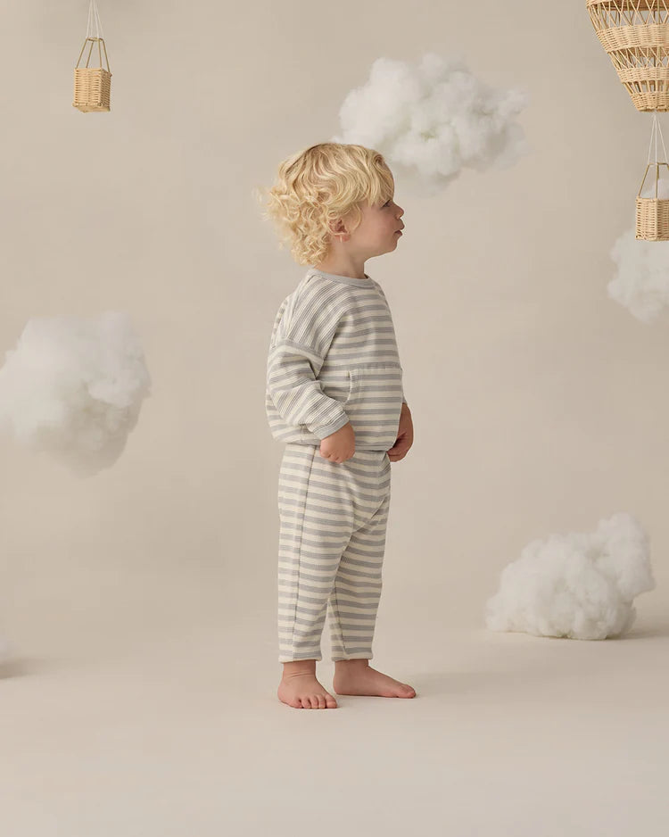 Waffle Sweater Set | Sky Stripe | Quincy Mae