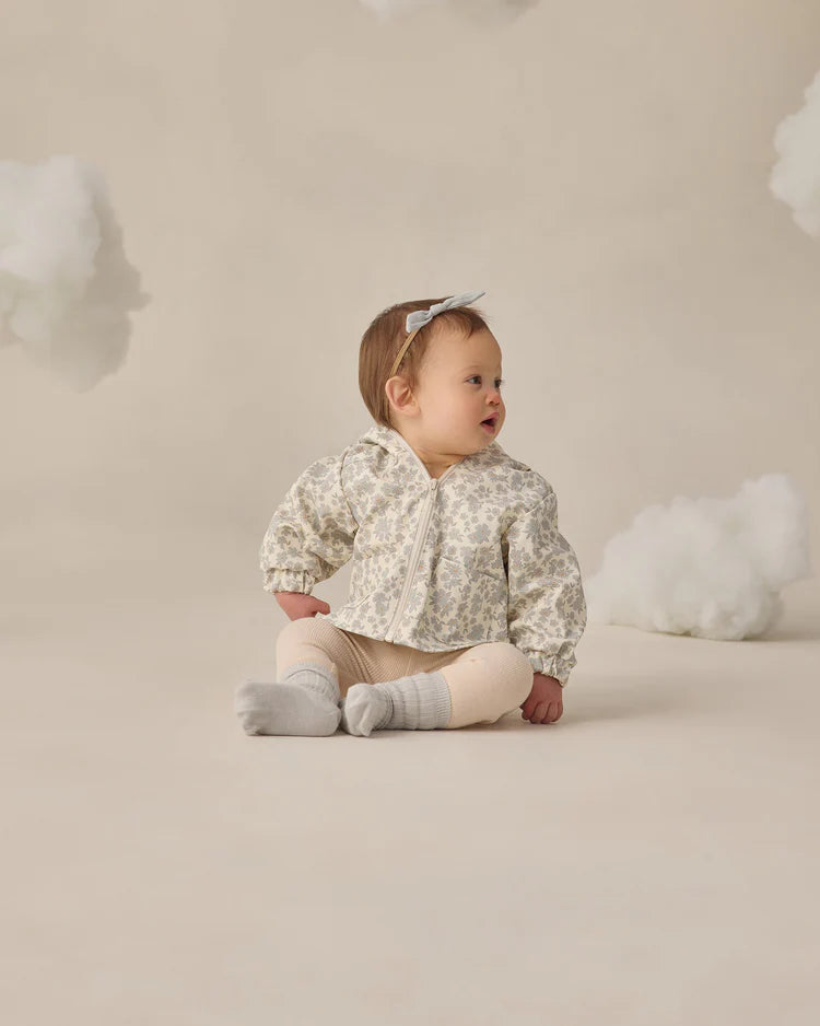 Rain Coat | Blue Floral | Quincy Mae