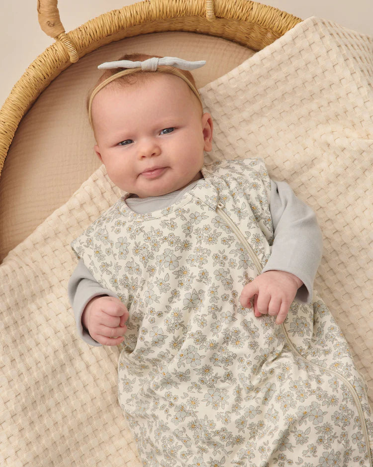 Bamboo Sleep Bag | Blue Floral | Quincy Mae