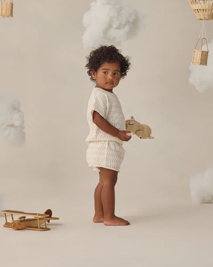 Relaxed Summer Knit Set | Ivory | Quincy Mae