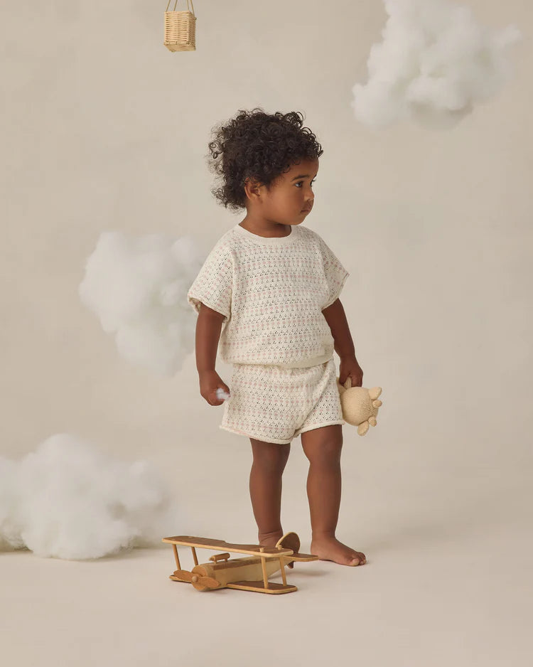 Relaxed Summer Knit Set | Ivory | Quincy Mae