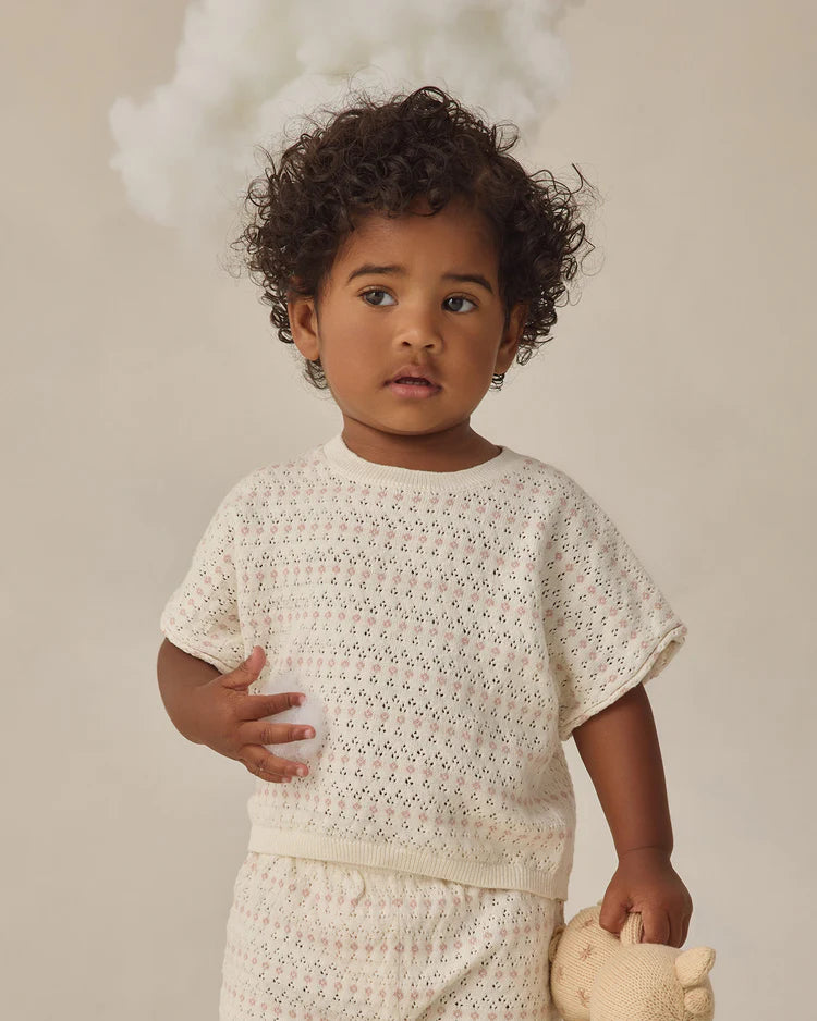 Relaxed Summer Knit Set | Ivory | Quincy Mae