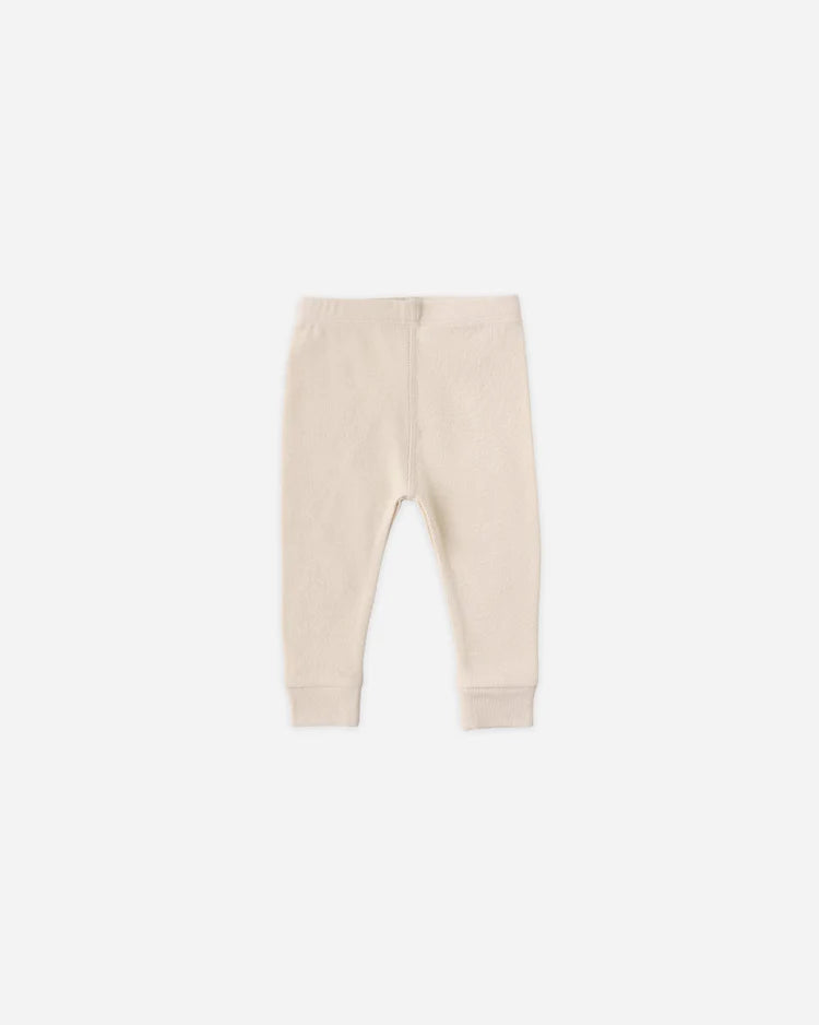 Ribbed Legging | Ecru | Quincy Mae