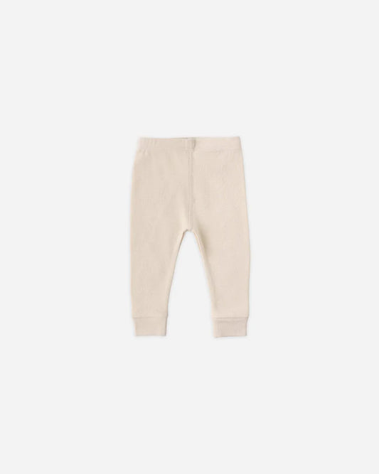 Ribbed Legging | Ecru | Quincy Mae