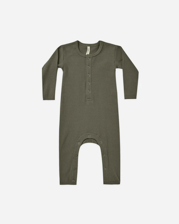 Ribbed Baby Jumpsuit | Quincy Mae | Forest