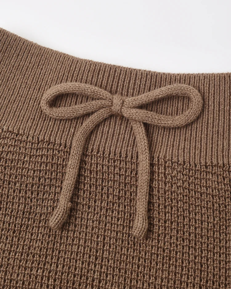 Footed Knit Pant | Cocoa | Quincy Mae