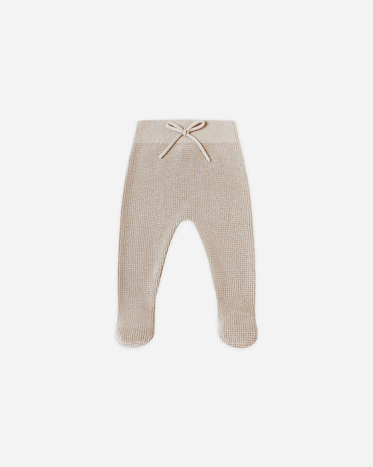 Footed Knit Pant | Oat | Quincy Mae