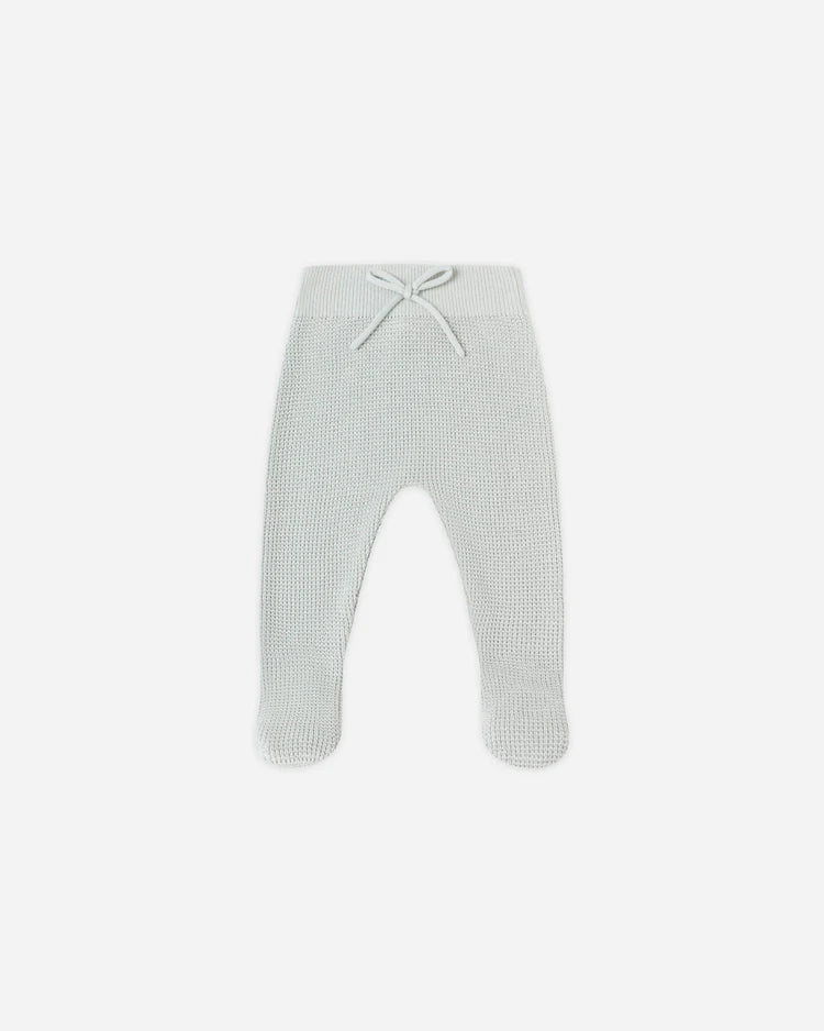 Footed Knit Pant | Ice Blue | Quincy Mae