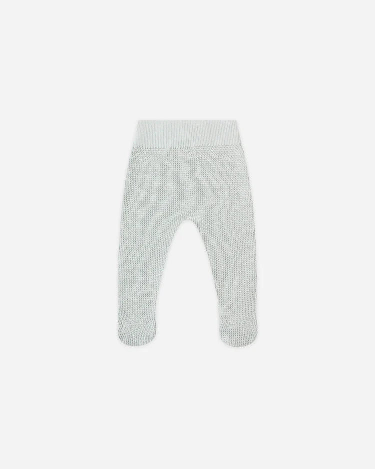 Footed Knit Pant | Ice Blue | Quincy Mae