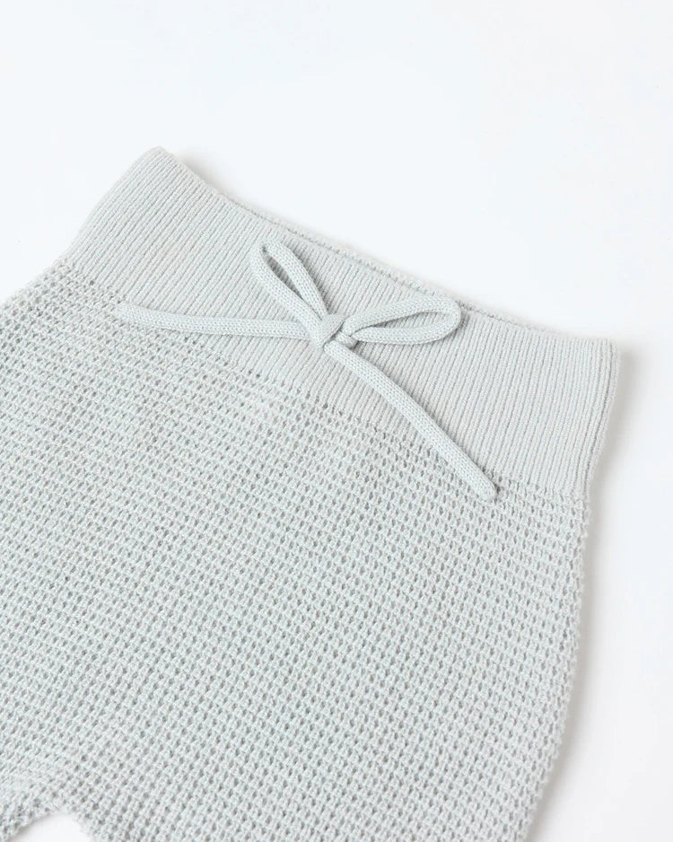 Footed Knit Pant | Ice Blue | Quincy Mae