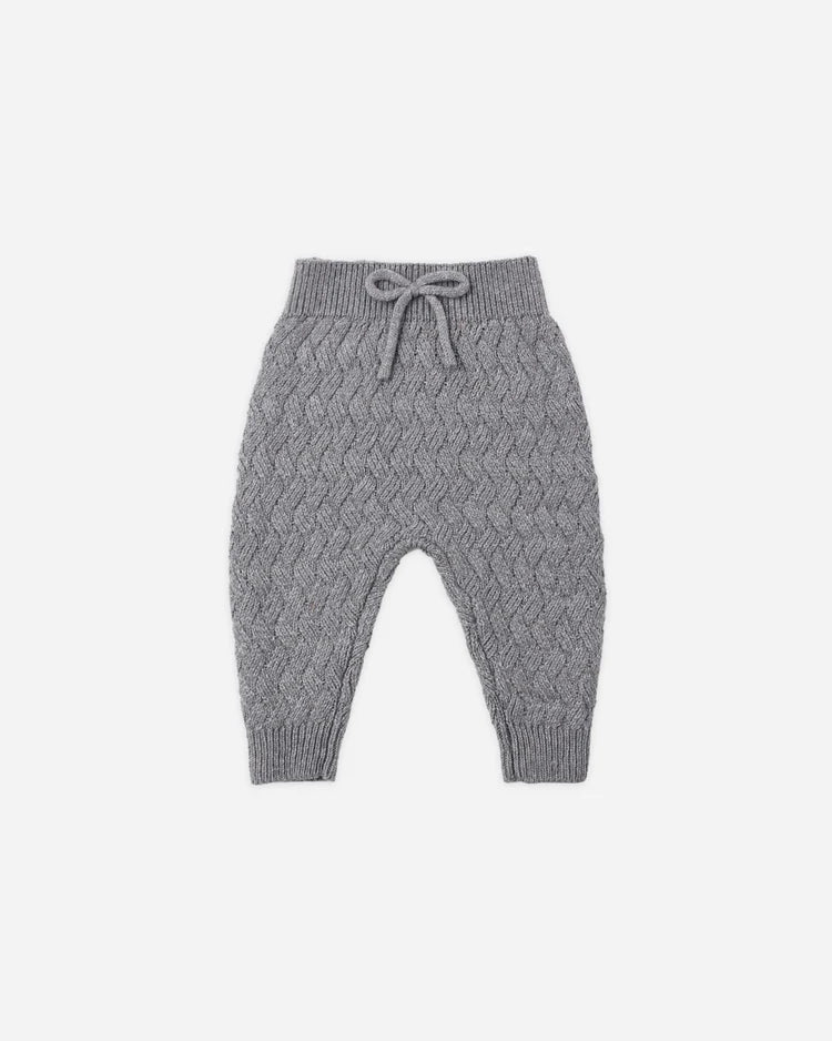 Knit Pant Heathered | Slate | Quincy Mae