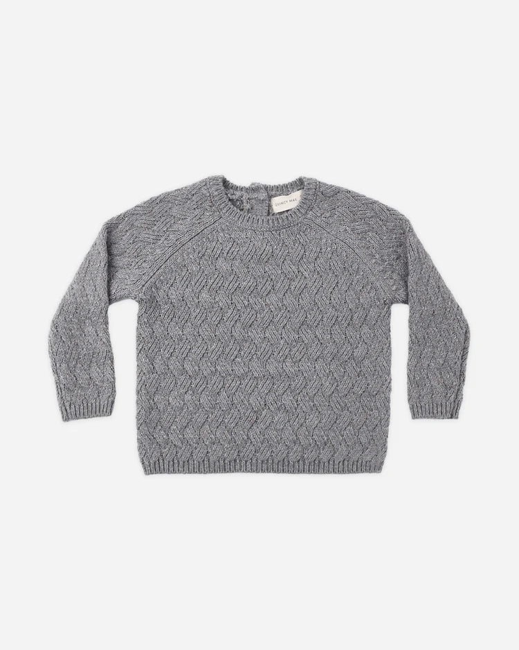 Knit Sweater | Heathered Slate | Quincy Mae