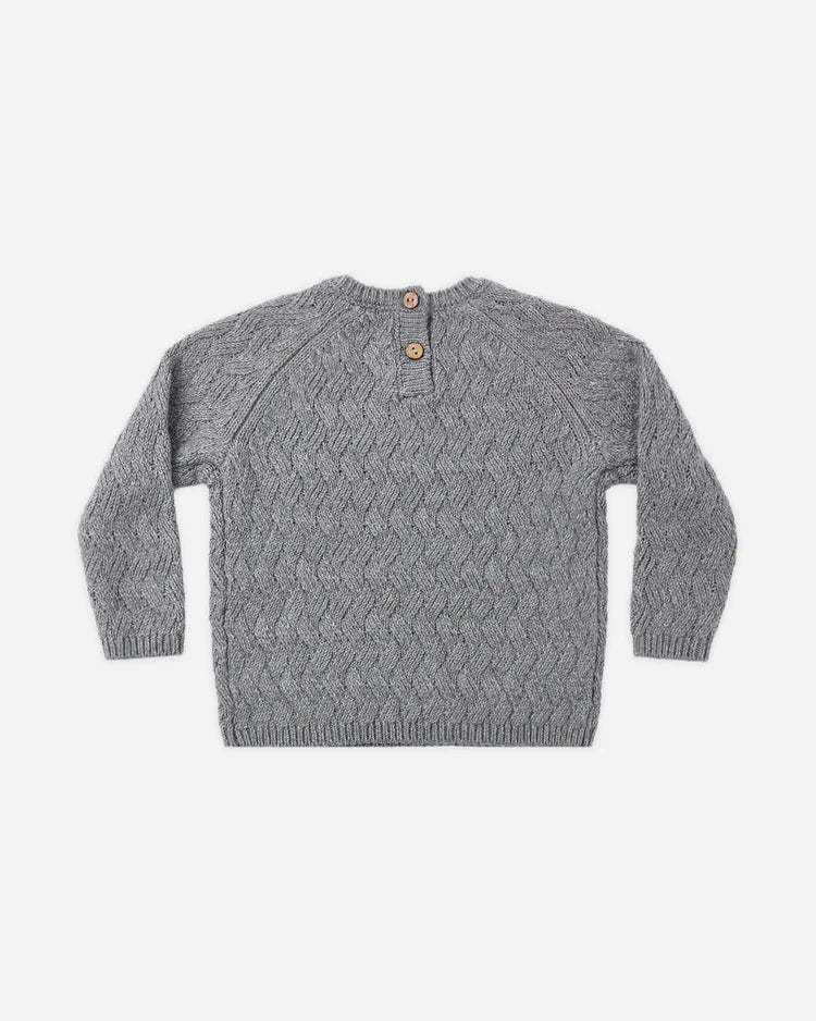 Knit Sweater | Heathered Slate | Quincy Mae