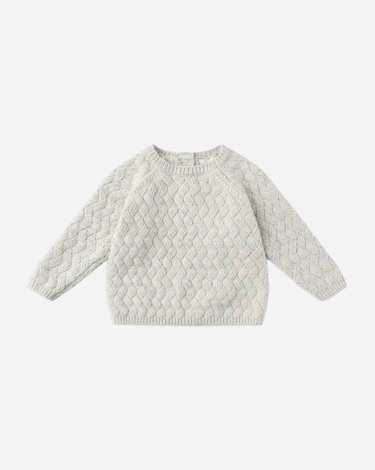 Knit Sweater | Heathered Blue | Quincy Mae