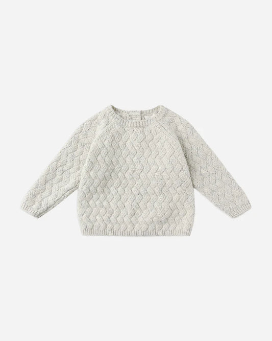 Knit Sweater | Heathered Blue | Quincy Mae