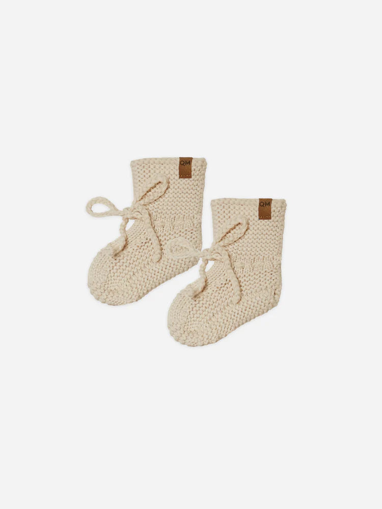 Knit Booties | Quincy Mae | Sand